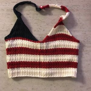 Red, White, & Blue crop top!